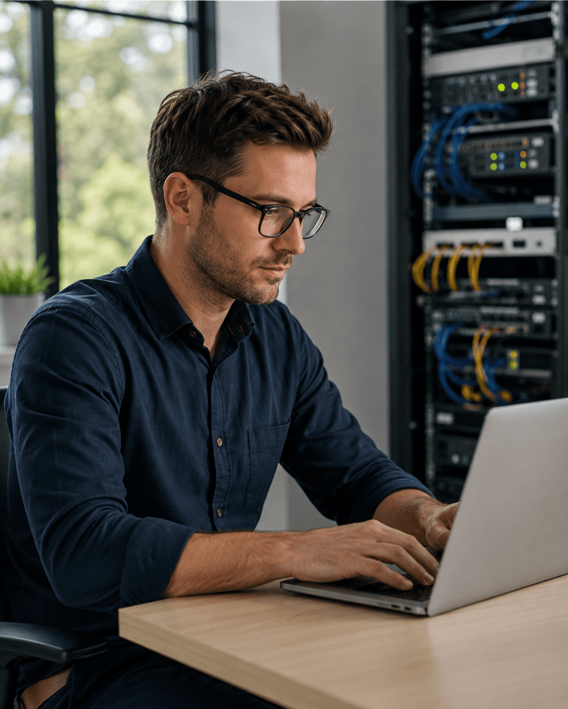IT professional working at a laptop in an Australian office — IT professionals insurance