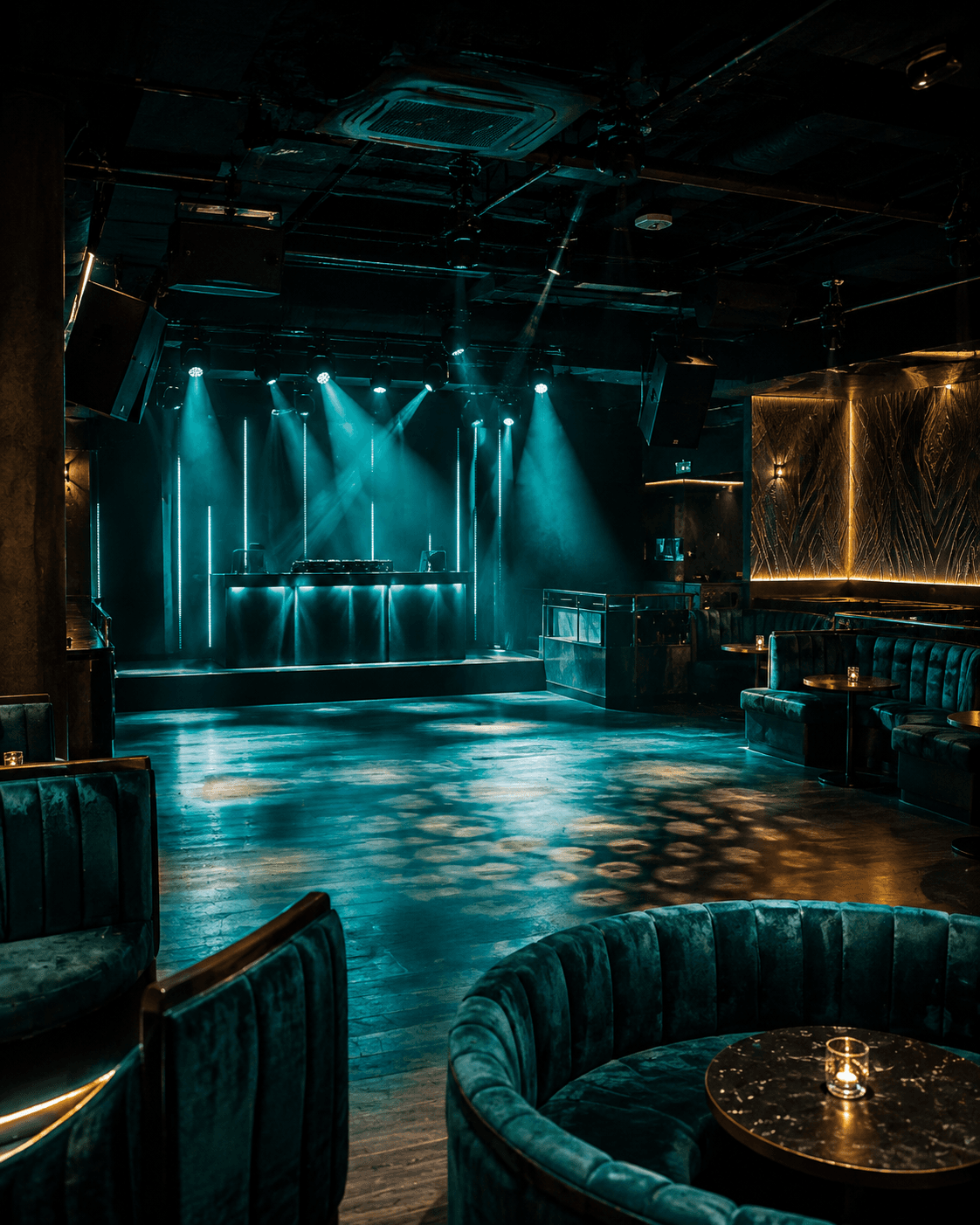 Australian nightclub interior with DJ booth and dance floor — nightclub insurance