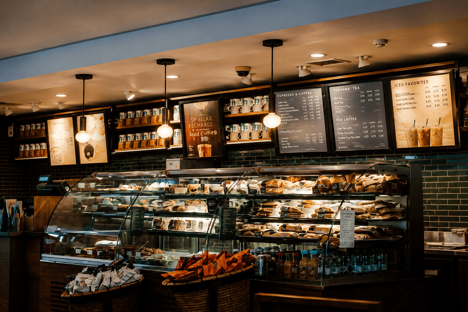 Café counter and food display in an Australian café — cafe insurance