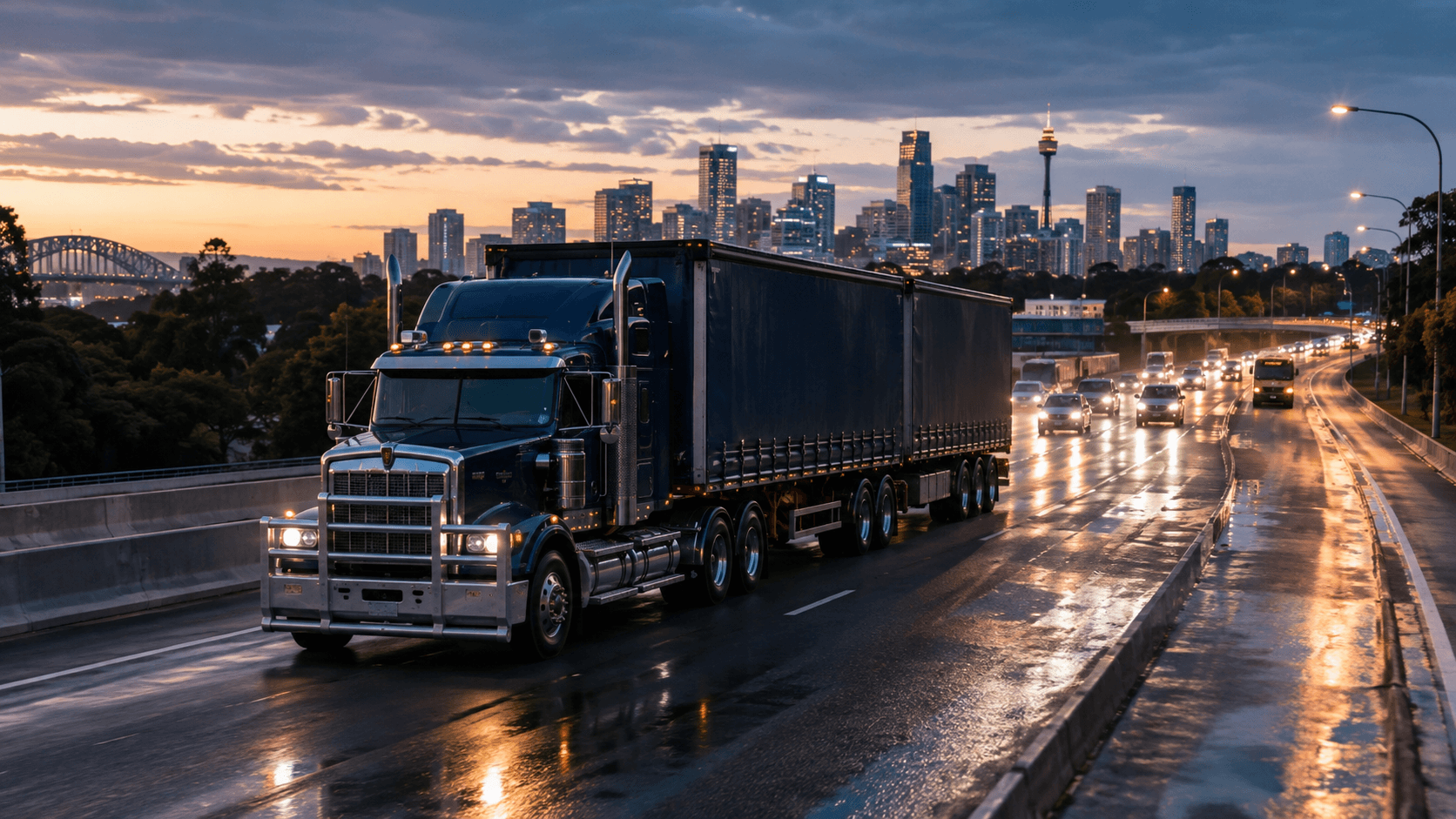 Australian heavy truck on the highway — truck insurance